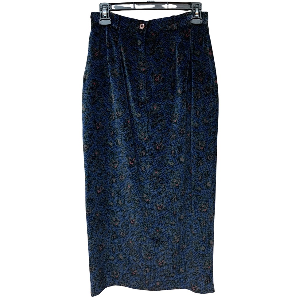 Vintage Breeches Long Modest Pencil Skirt Crushed Velvet Women's 27" Made USA
